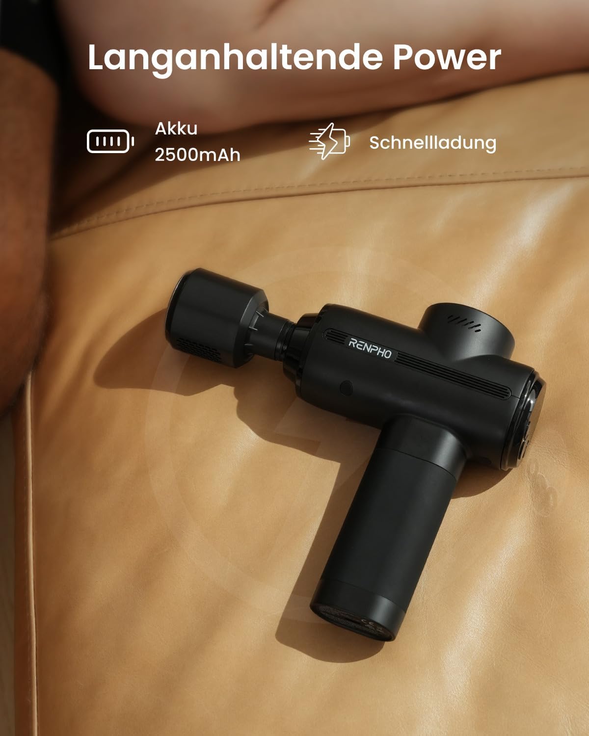 RENPHO Active Thermacool 2 Massagepistole mit Wärme- und Kältefunktion, 2026 Upgrade-Massagepistole mit 5 Geschwindigkeiten und 5 Aufsätzen für Muskelmassagepistole – Bild 5