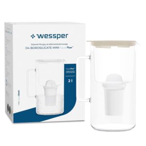Wessper Glas-Wasserfilterkanne mit ...