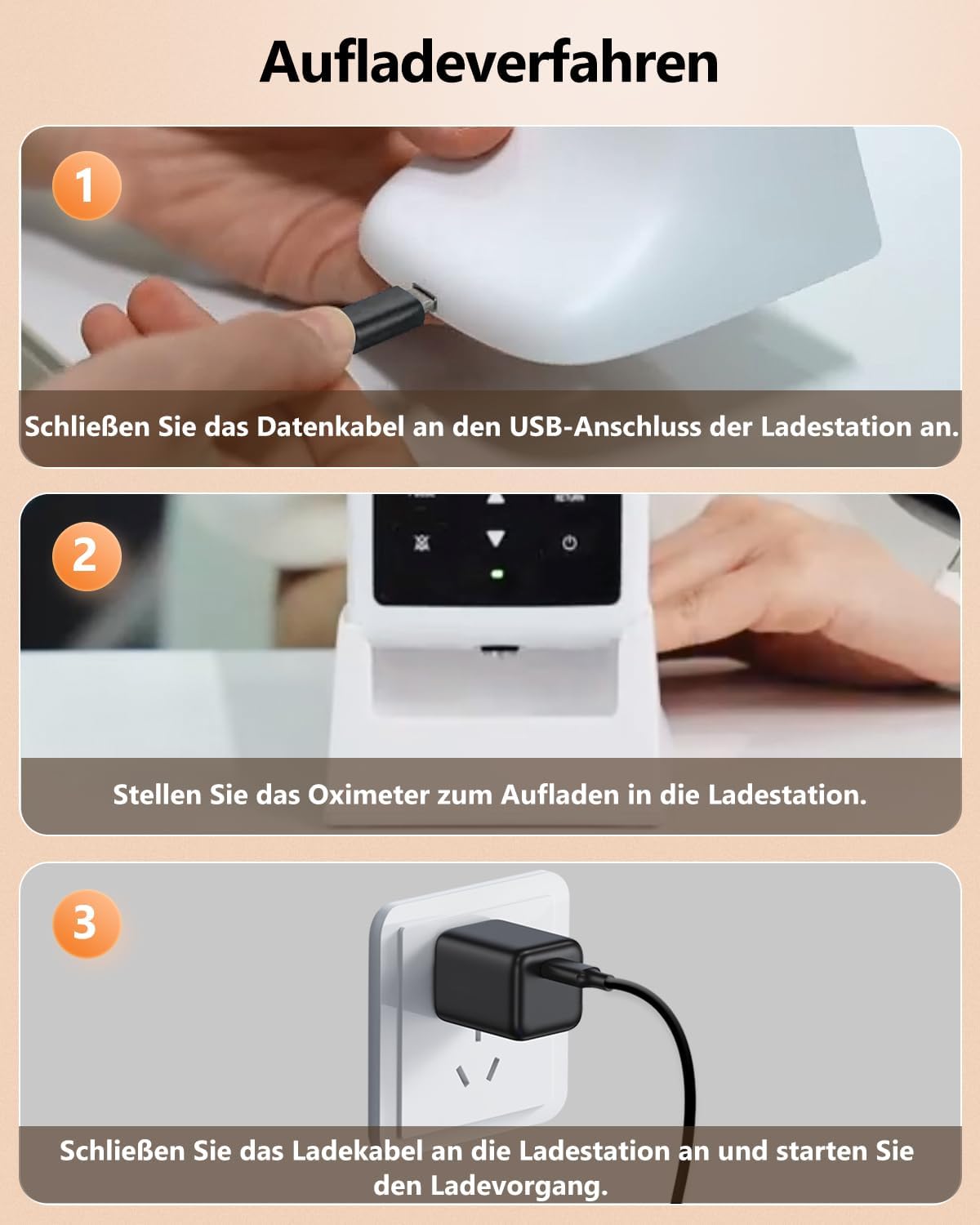 Tragbares HealthTree Pulsoximeter, wiederaufladbarer Sauerstoffmonitor, Sauerstoffsättigungsmonitor für Kinder, SpO2-Level-Überwachung, Herzfrequenz und Infusionsindex – Bild 7