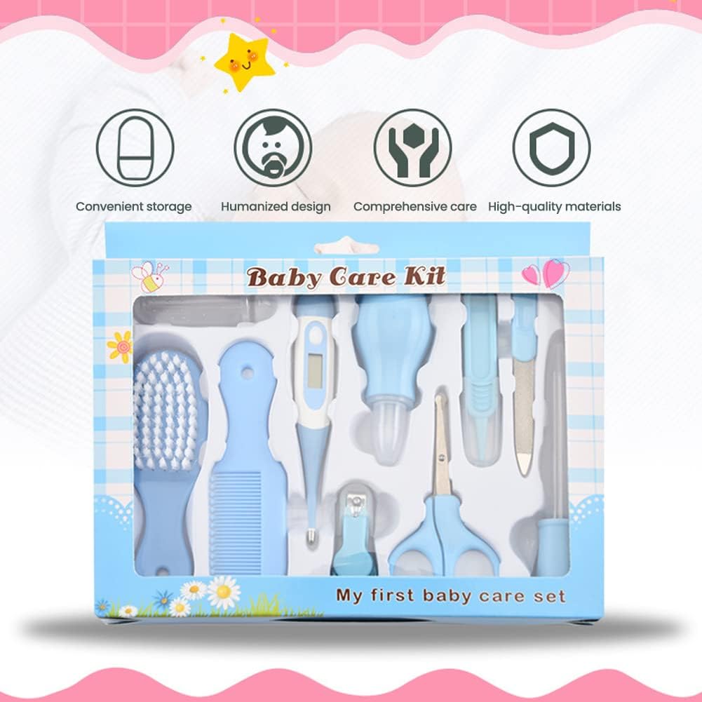 10-teiliges Babypflege-Set für Mutter und Kind, Sicherheitsschere, Haarbürste, Kamm, Nagelschneider, Körper, Nasenreiniger, Gesundheitsset – Bild 5