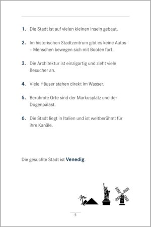 Umschreibungen Stadt, Land, Fluss: ...