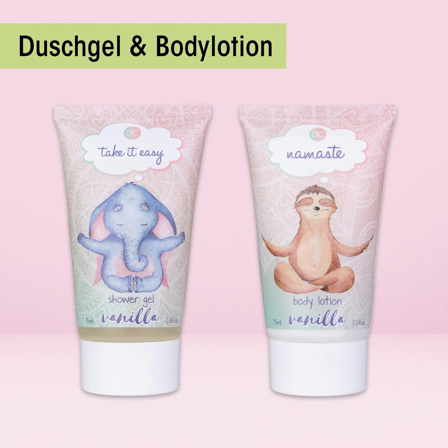 Accentra Anti-Stress Bade- und Duschset mit Vanilleduft, Geschenkset zur Entspannung für Frauen zum Geburtstag oder Weihnachten, 5-teiliges Wellness-Geschenk- und Pflegeset mit Mini-Deko-Badewanne – Bild 5
