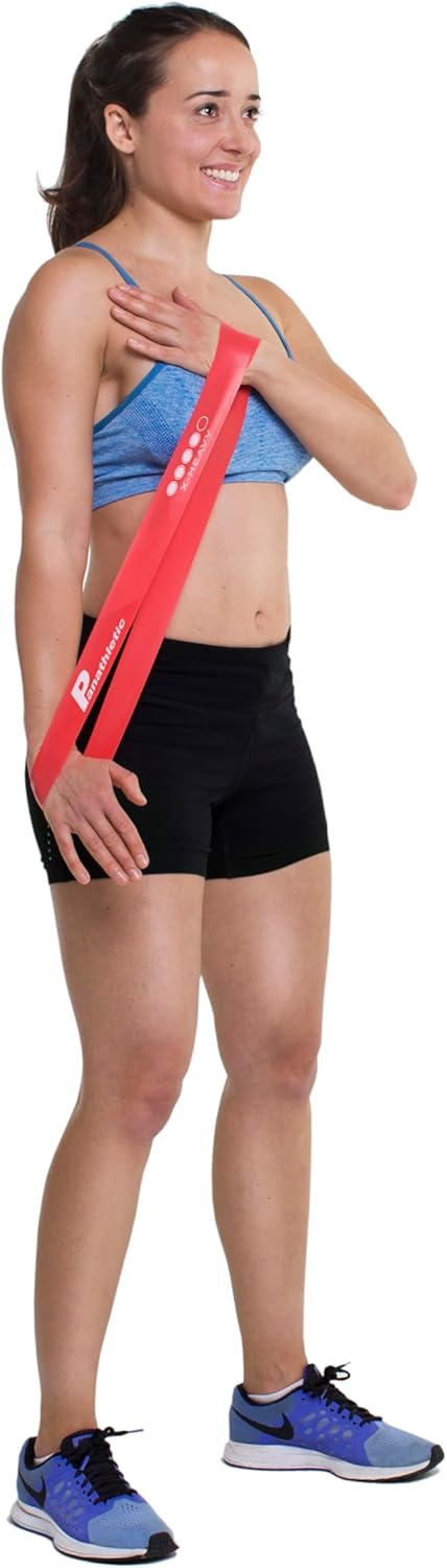 Panathletic Fitnessbänder, Set mit 5 verschiedenen Kraftbändern, Übungsanleitung, eBook auf Deutsch, Tragetasche – 5 x Fitnessbänder, Gymnastikband, Therabänder, Widerstandsbänder – Bild 5