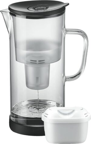 Silberthal Wasserfilterkanne, Glas,...