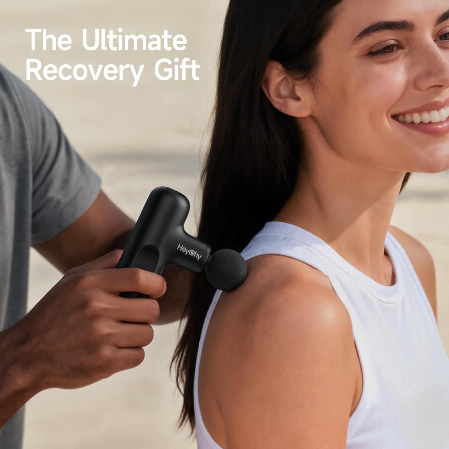 Super Mini Massage Gun Deep Tissue, Handmassagegerät mit 4 Aufsätzen, leise und reisetauglich, ideal zur Linderung von Rücken- und Muskelschmerzen für Zuhause, Fitnessstudio und Büro (Schwarz) – Bild 8