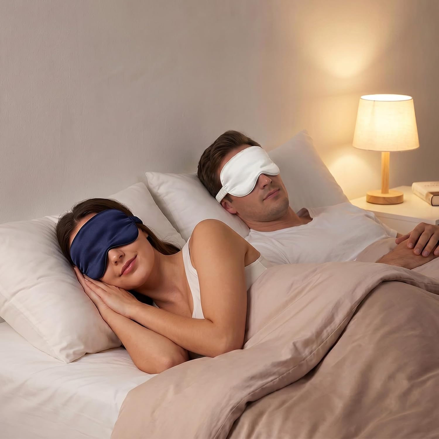 4er-Pack Augenmaske Schlafmaske Schlafbrille mit Gummibändern, Schlafmaske, Augenbinde Schlafen für Frauen Herren Reisen Schichtarbeit Druckentlastung und tiefen Schlaf – Bild 7