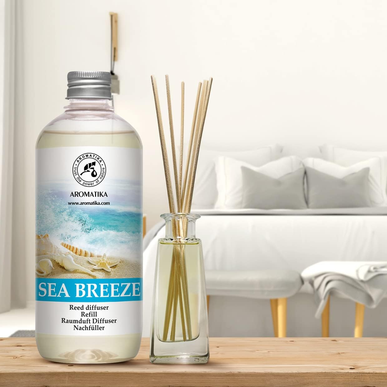 Raumduft-Nachfüllflasche Meeresbrise 500 ml – Raumduft Medium – Frischer und langanhaltender Duft – Nachfülldiffusor Meeresbrise – Lufterfrischer – Diffusor für Zuhause – Boutique – Aromatherapie – Bild 9
