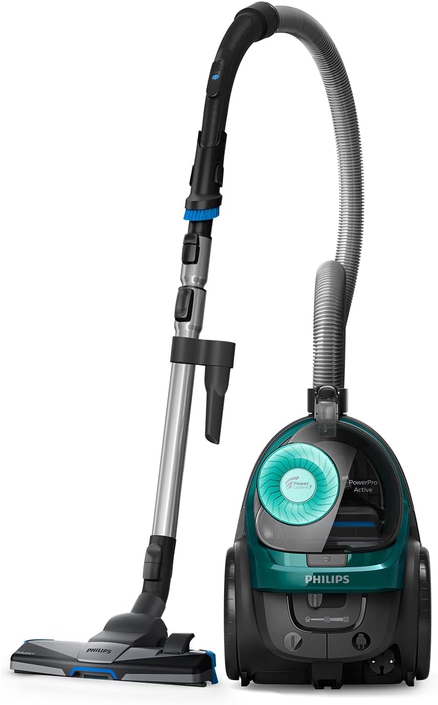 Philips FC9555/09 PowerPro Active beutelloser Staubsauger (900 W, 1,5 L Staubvolumen, inkl. Mini-Turbo-Saugbürste, Hartbodendüse)