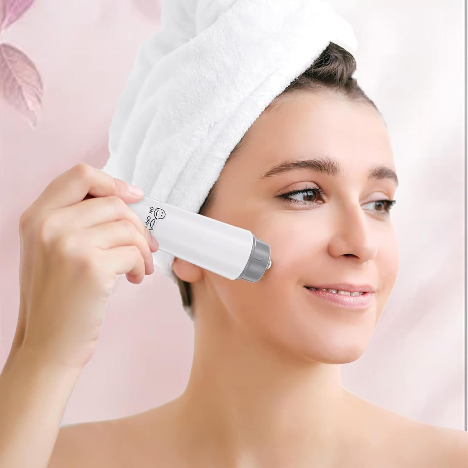 Gesichtsmassagegerät, 4 in 1 Elektrische Gesichtsmassage, Mini Akupressur Massagegerät zur Schmerzlinderung und Muskelentspannung, Tragbare Gesichtsmassage (Weiß) – Bild 7