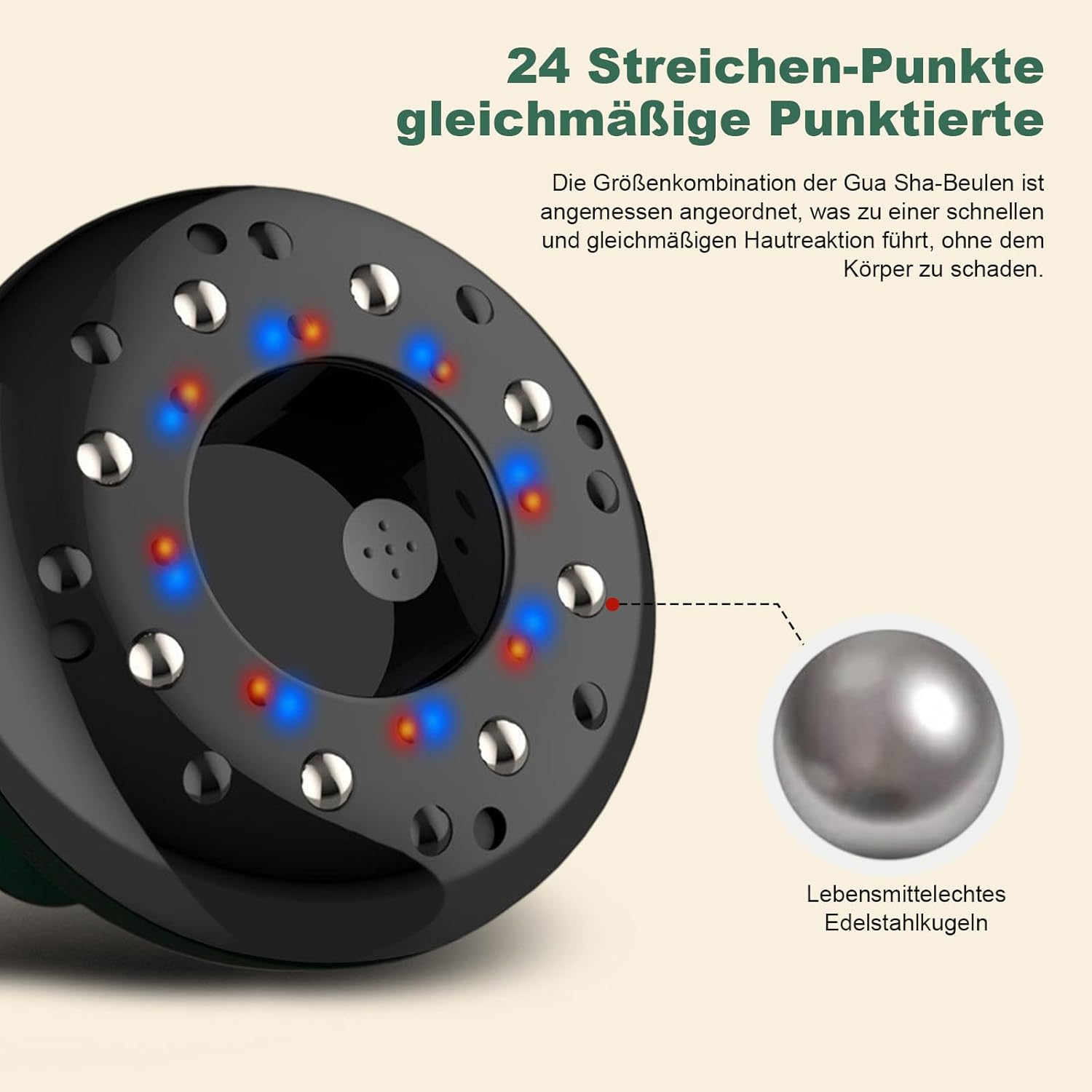 Elektrisches Schröpfmassagegerät mit 9 Stufen, Vakuummassagegerät mit Wärmefunktion und Rotlicht, tragbares Massagegerät für Rücken, Bauch, Arme, Beine, Entspannung und Wohlbefinden zu Hause – Bild 5