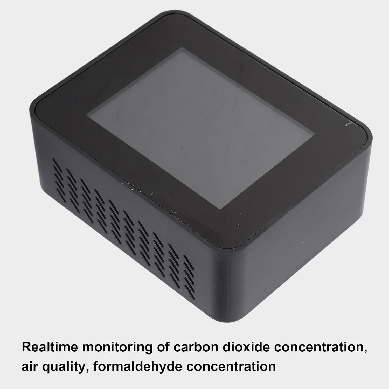 CO2-Detektor ABS CO2-Detektor, Schwarz CO2-Kohlendioxid-Detektor LCD TVOC HCHO Temperatur Luftfeuchtigkeit Luftqualitätsmonitor Messgerät Thermometer Hygrometer für Zuhause – Bild 7