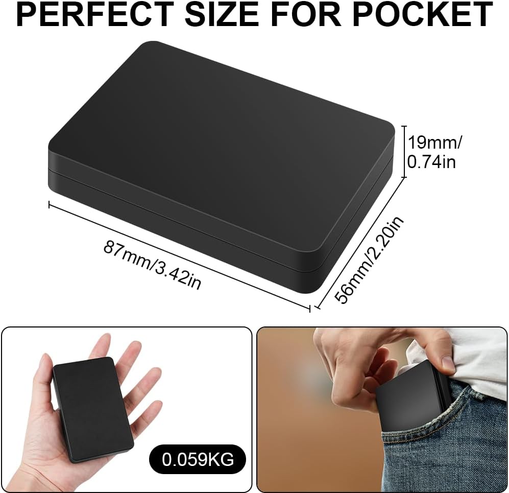 HOTUT Taschenwaage, 1000 g/0,01 g, Präzisionswaage mit LCD-Display, tragbar, kompakt, Goldwaage, Münzwaage, Schmuckwaage, Mini-Küchenwaage, multifunktionale digitale Waage, für Lebensmittel, Schmuck, Tee, Kaffee, Labor – Bild 2