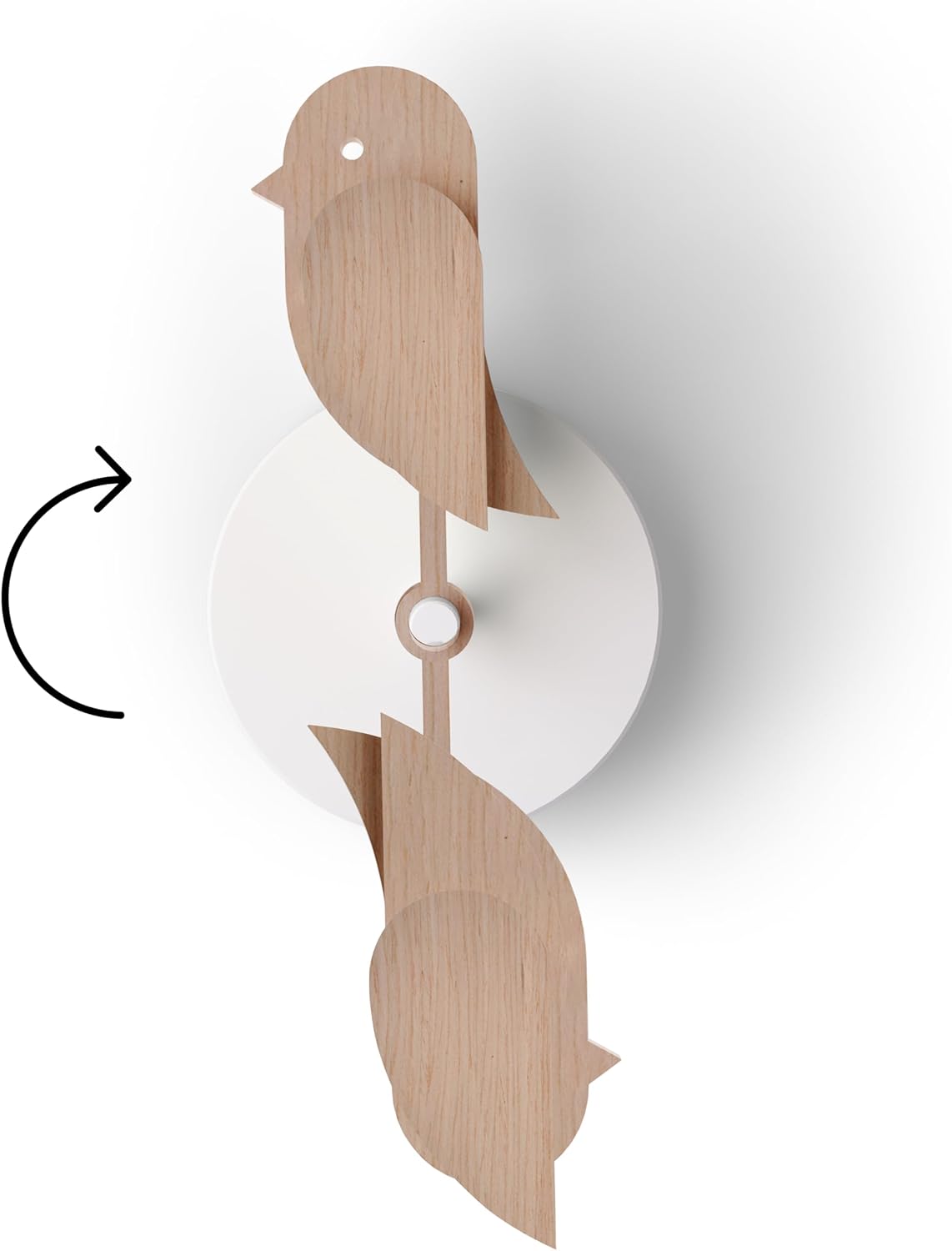 Birdie Design CO2-Monitor für den Innenbereich, Luftqualitätsmessgerät für Zuhause und Büro, fördert den Geist (Holz)