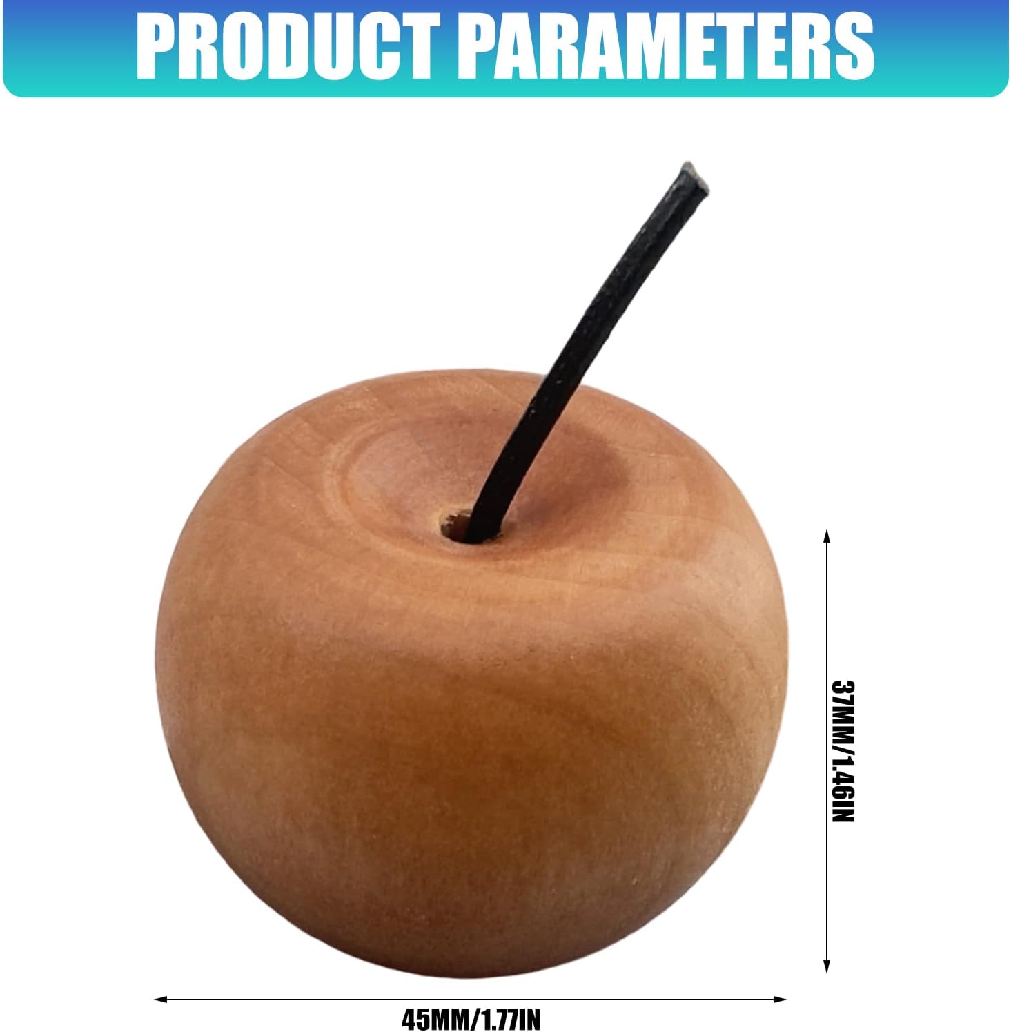 Diffusorkugel für ätherische Öle aus Naturholz, handgefertigte Aromatherapie-Dekoration aus massivem Holz für Zuhause, Büro und Auto, 48 x 35 mm, 5 Stück (Ahornapfel) – Bild 5