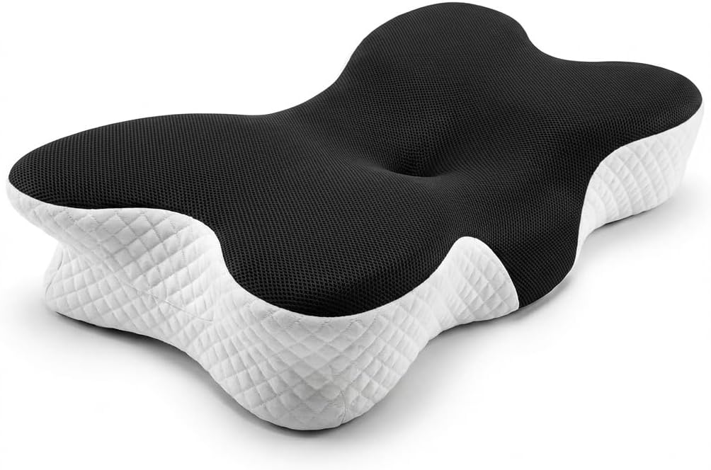 Bewalker Orthopädisches Kissen, Kissen gegen Nackenschmerzen, Kissen 60 x 70 cm, Nackenkissen, Schlafkissen, ergonomisches Kissen, Memory-Schaum-Kissen, Seitenschläferkissen