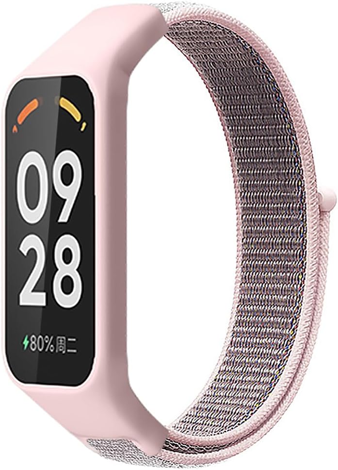 FYISWHO Atmungsaktives Sportarmband für Xiaomi Smart Band 8 Active, Nylon-Armbänder, Uhrenarmband, Ersatzarmband für Redmi Smart Band 2