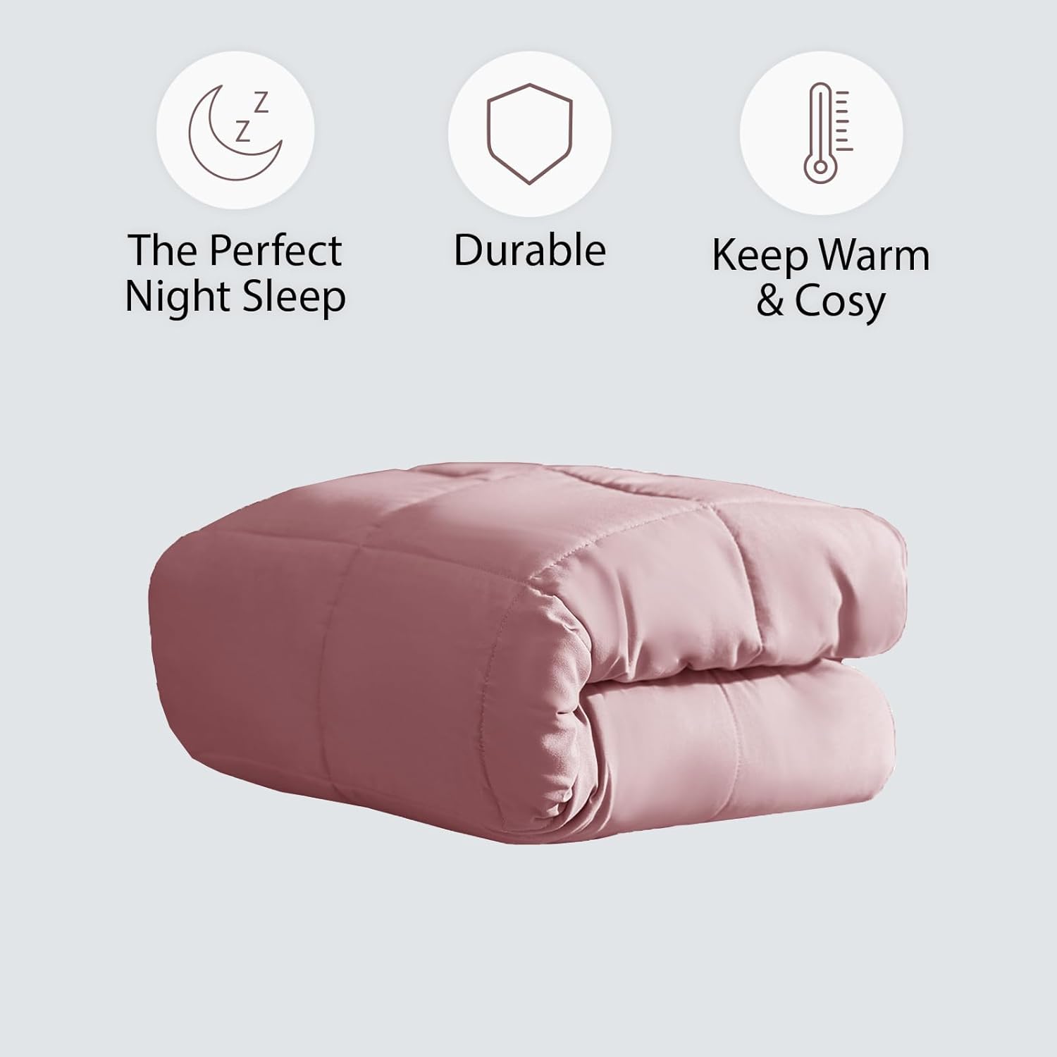 Brentfords Gewichtsdecke 8 kg, Decke für Erwachsene, 150 x 200 cm rosa – schwere Decke zum Schlafen – (Haftungsausschluss: Nur für Kinder ab 3 Jahren geeignet) – Bild 5