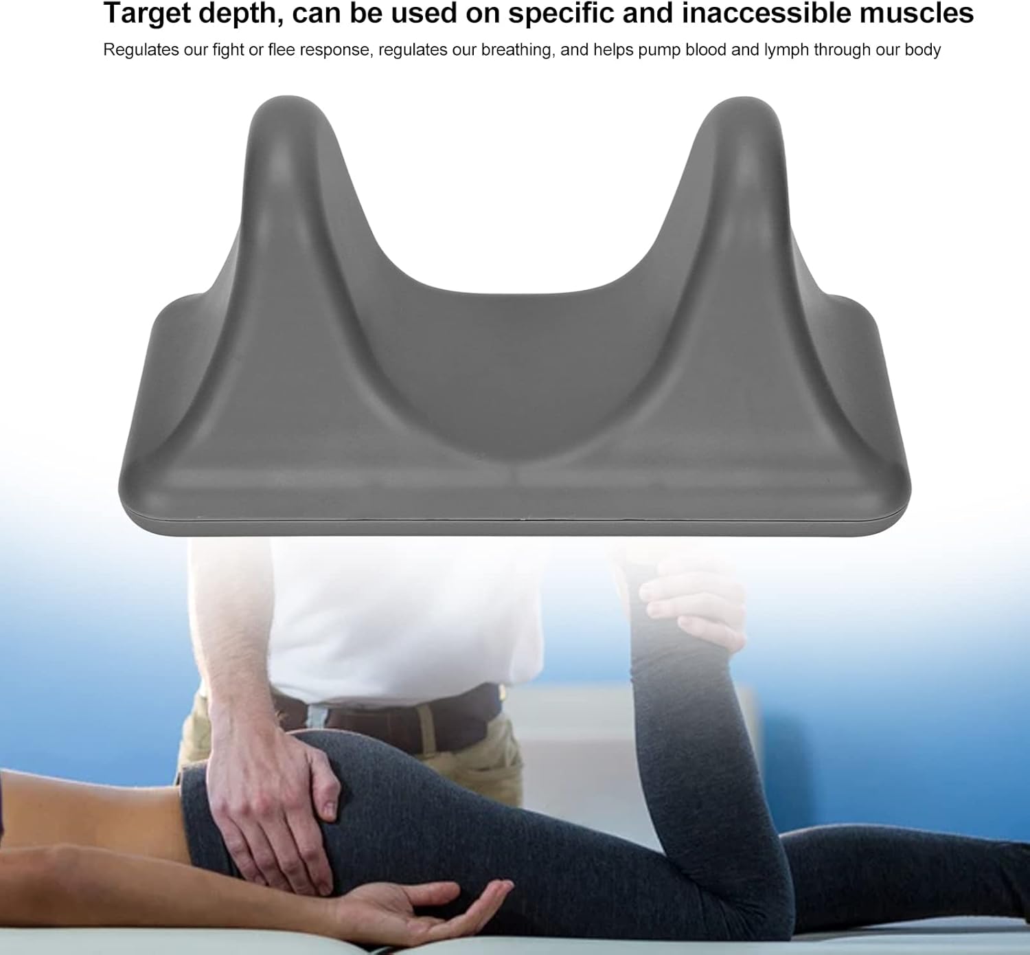 Psoas-Muskel-Massagegerät, Psoas-Muskel-Release- und Tiefengewebe-Massagegerät, Hüftbeuge-Release-Tool, Muskelspannung, für Kniesehne, Oberschenkel, Rücken, Wade, Grau – Bild 2