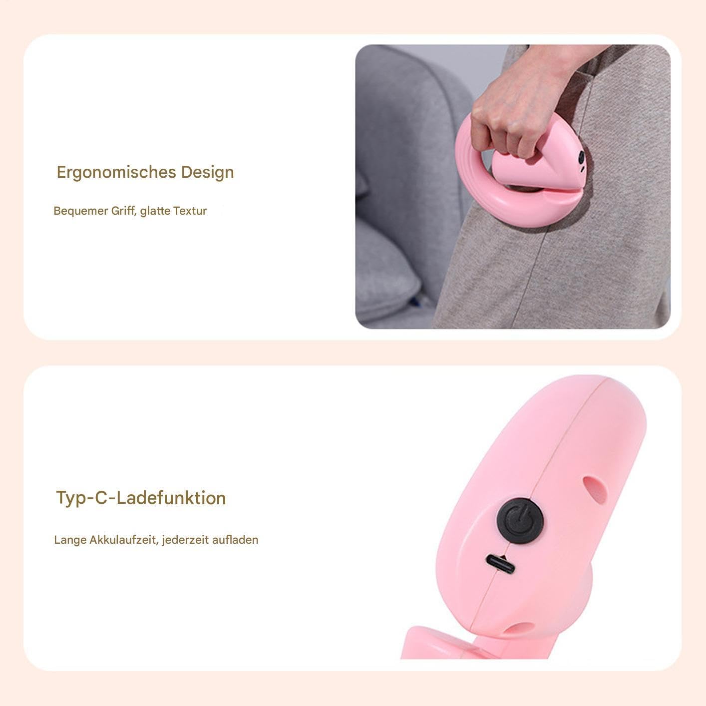 Handmassagegerät, persönliches Handmassagegerät, tragbares Entspannungsgerät für Körper, Nacken, Füße, Gesicht, Beine, Taille – Bild 6