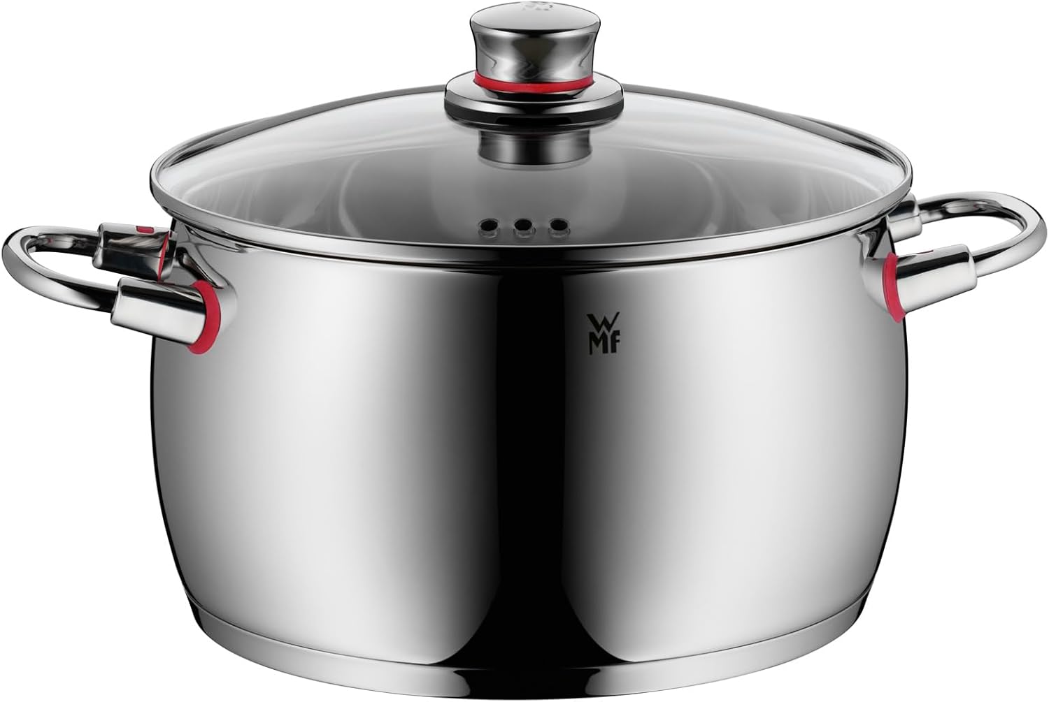 WMF Topfset 5-teilig, Qualität, ein Dampfabzug, Glasdeckel, Cromargan® Edelstahl poliert, für Induktionsherde geeignet, spülmaschinenfest – Bild 7