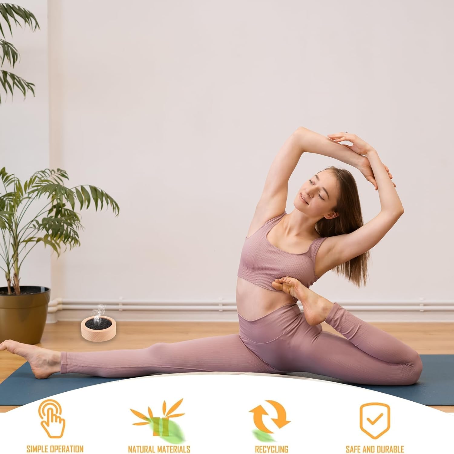 Duftstein für ätherische Öle, Lavastein-Diffusor mit Naturstein, Aromatherapie-Diffusor für Schlafzimmer, Büro, Auto und Yoga, einfach zu verwenden mit langanhaltendem Duft – Bild 4