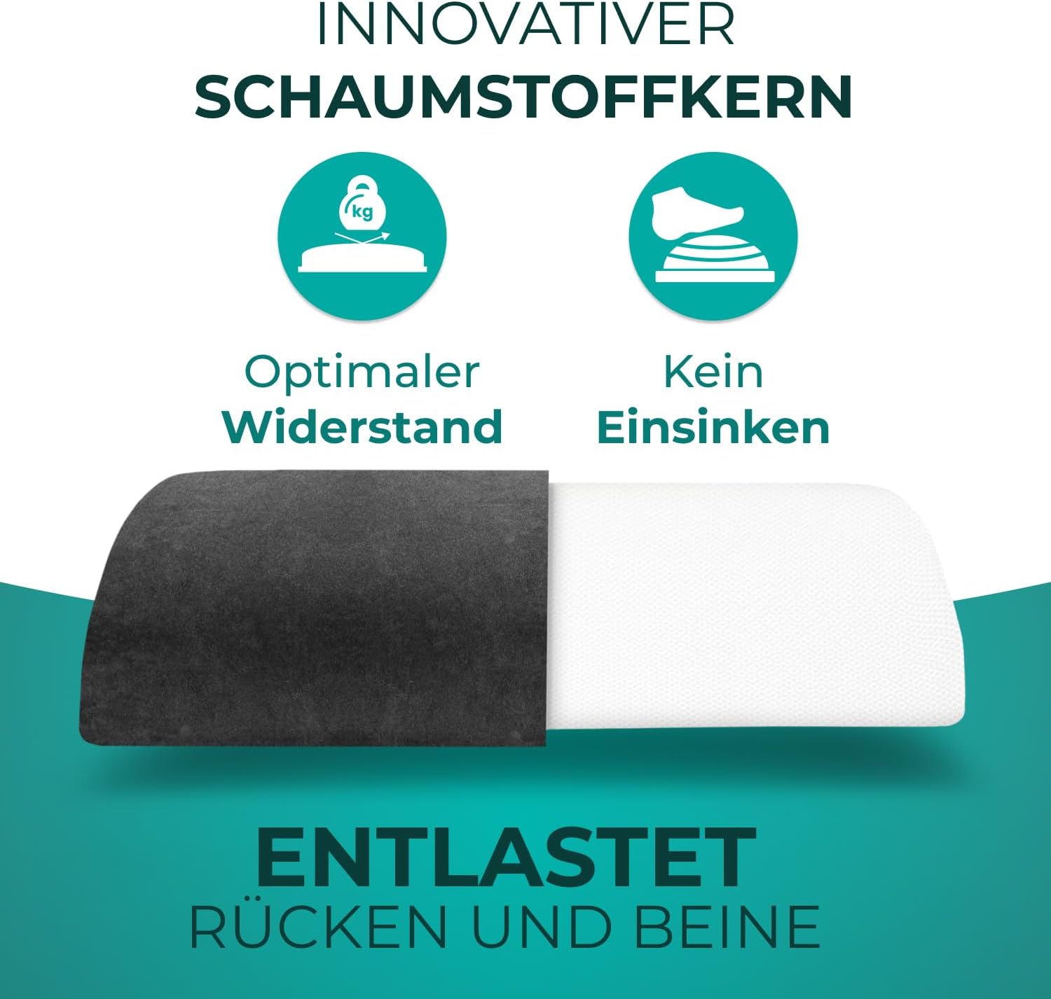 ERGOSUND Fußstützen-Schreibtisch mit Fleece-Fußtasche (3-fach höhenverstellbar) – rutschfest – ergonomischer Fußstützen-Schreibtisch, Heimbüro-Zubehör, Fußstütze – Bild 5