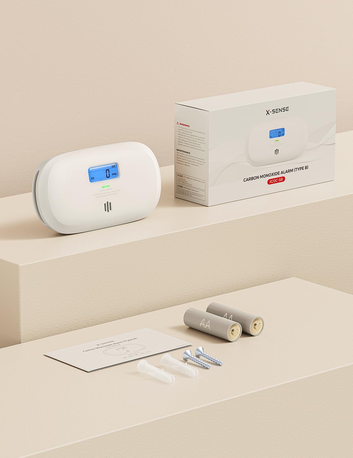 X-Sense XC0C-SR Kohlenmonoxidmelder, TÜV Rheinland zertifiziert, 10-Jahres-Sensor, CO-Melder mit austauschbarer Batterie und Digitalanzeige, Kohlenmonoxidmelder mit Testtaste – Bild 9