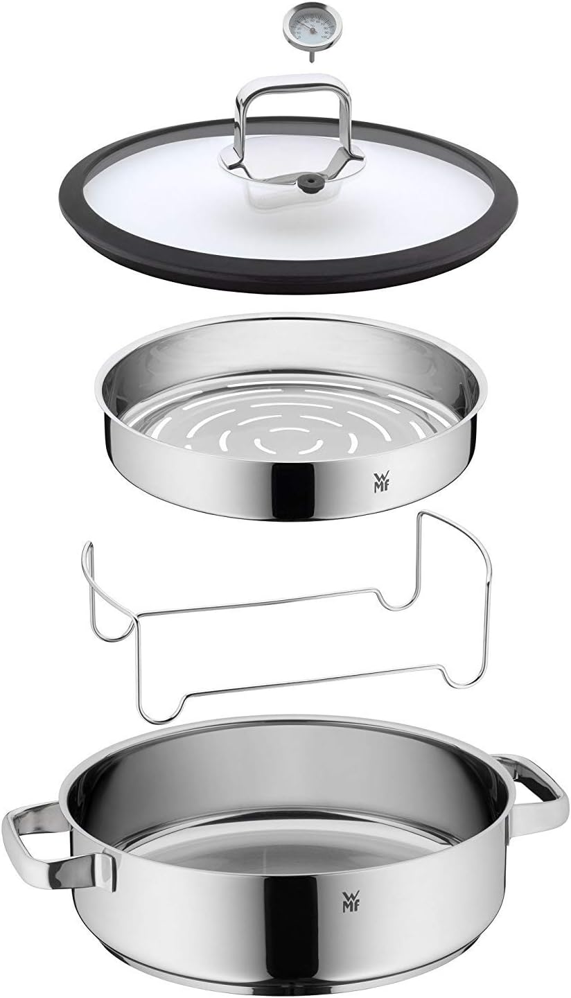 WMF Bräter / Dampfgarer, Silber, 33,5 x 26 x 7,5 cm – Bild 3