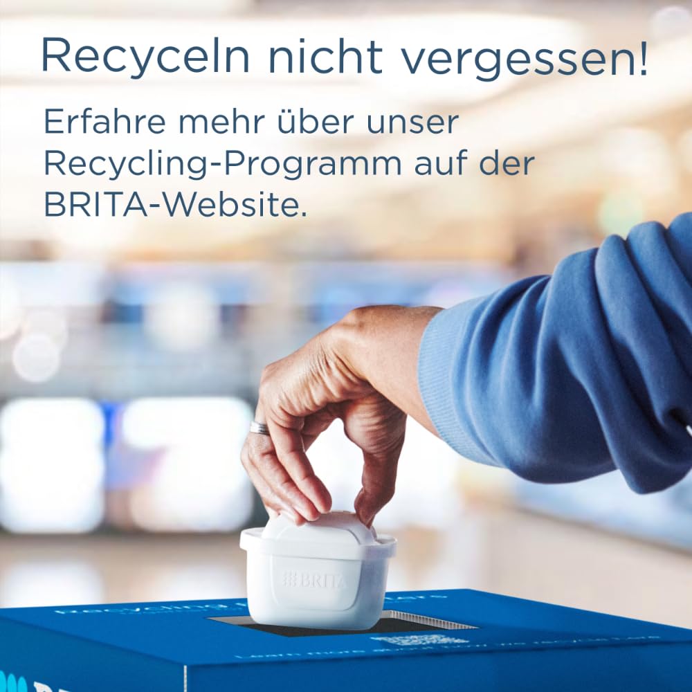 BRITA Wasserfilterkanne Glas Hellblau (2,5 L) inklusive 3 Maxtra Pro Pure Performance Kartuschen – Premium Glaskanne mit Smart Light LED & Klappdeckel – Filtert Verunreinigungen, Kalk, Metalle etc. – Bild 10