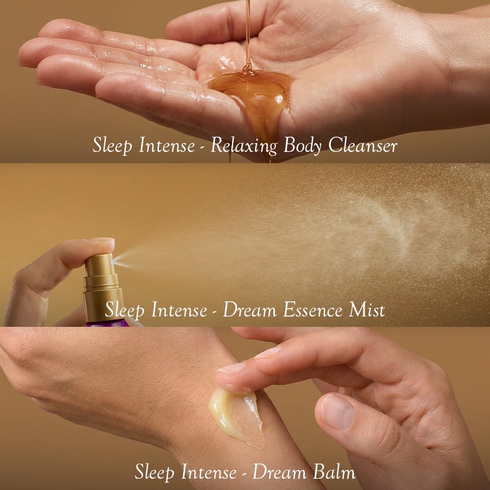 SPA CEYLON Sleep Intense Wellness Trio Set mit Duschgel, Körpercreme und Balsam, beruhigendes Geschenkset für tiefen Schlaf und Abendroutine, vegan und ayurvedisch inspiriert – Bild 6