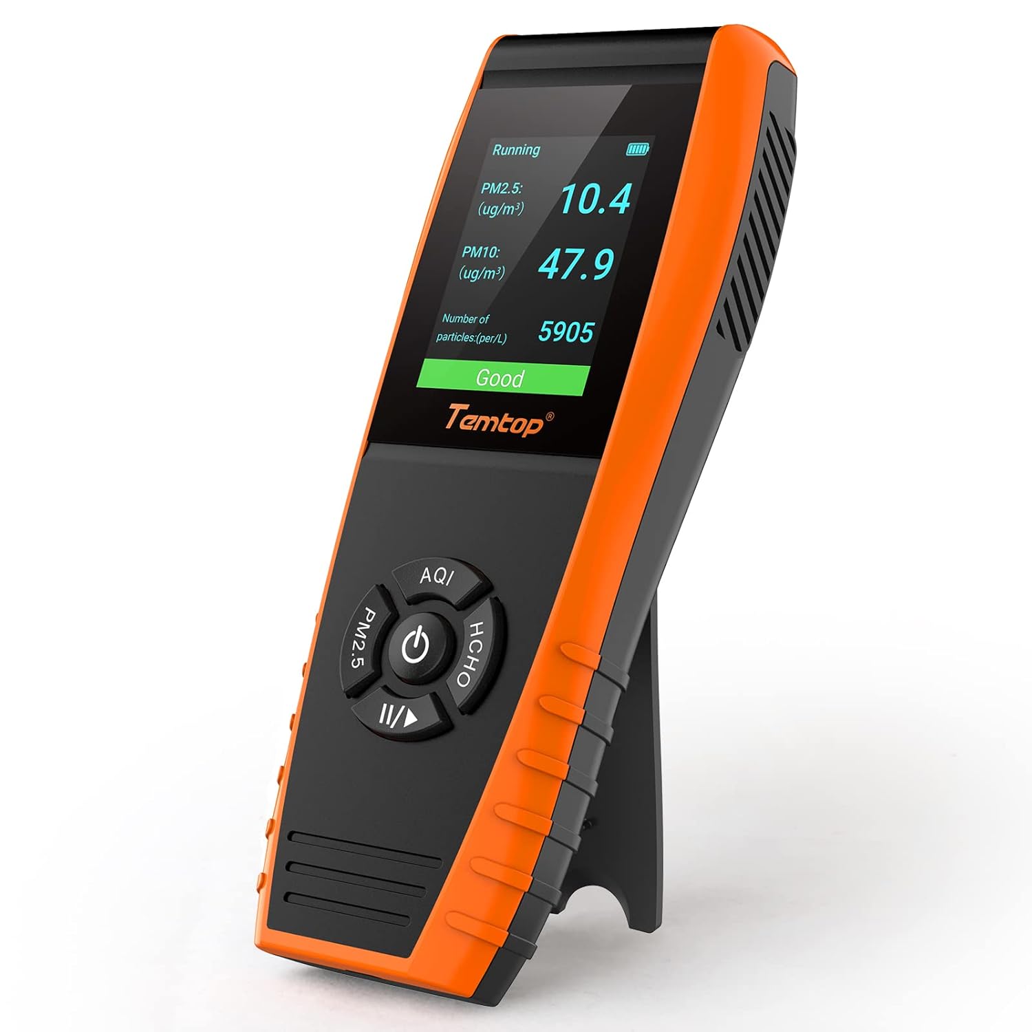 Temtop LKC-1000S+ 2. Raumluftqualitätsdetektor Innen-Formaldehydmonitor HCHO/PM2,5/PM10/TVOC-Datenausgabe