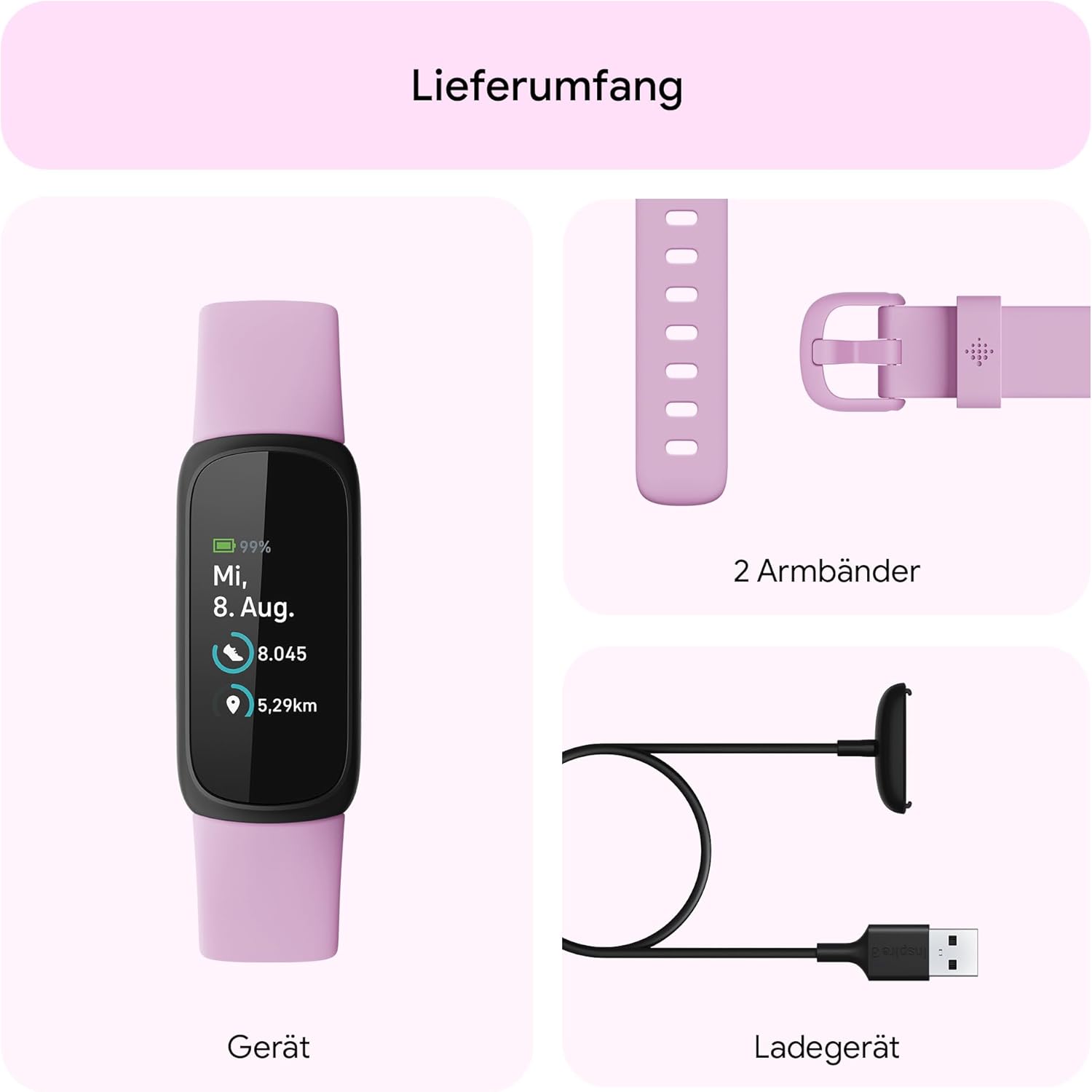 Fitbit Inspire 3 von Google, Gesundheits- und Fitness-Tracker Damen/Herren, Herzfrequenzmesser, Stressmanagement, Schlafanalyse & bis zu 10 Tage Akkulaufzeit, Fitnessuhr kompatibel mit Android/iOS – Bild 8