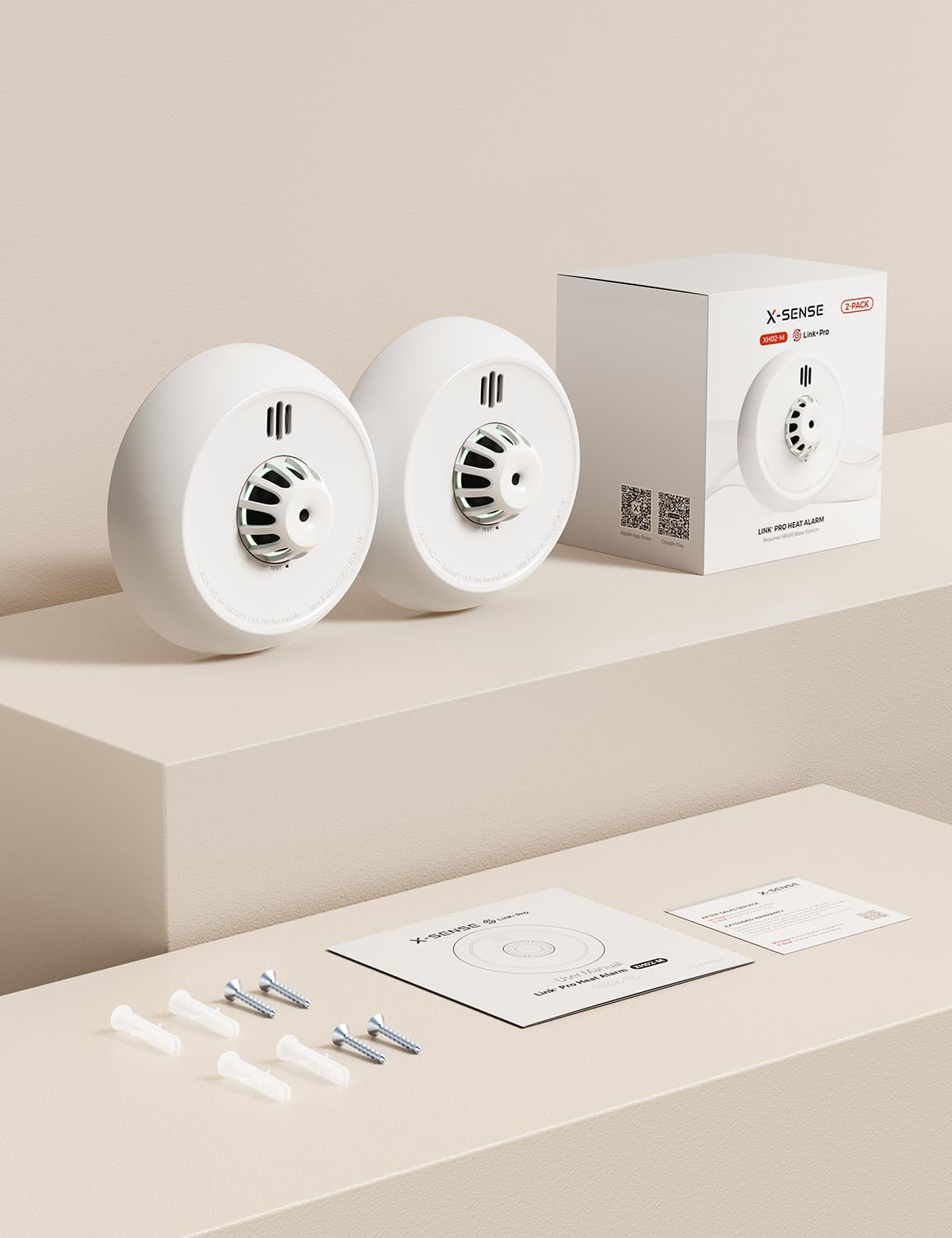 Kabelloser vernetzter X-Sense-Wärmemelder mit versiegelter 10-Jahres-Batterie und einfach zu installierendem Wärmemelder, kompatibel mit Basisstation, XH02-M, 2er-Pack – Bild 8