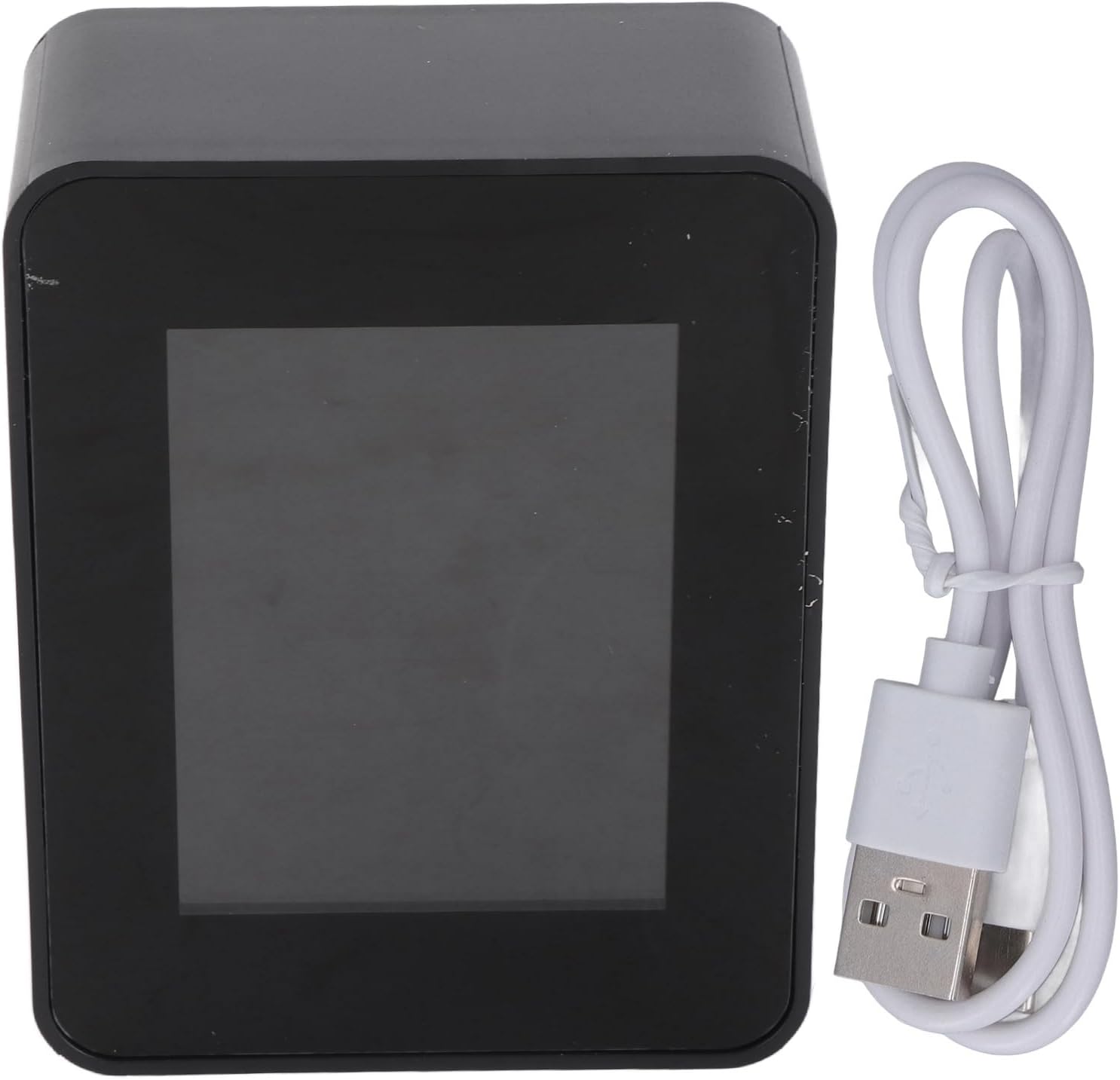 CO2-Detektor ABS CO2-Detektor, Schwarz CO2-Kohlendioxid-Detektor LCD TVOC HCHO Temperatur Luftfeuchtigkeit Luftqualitätsmonitor Messgerät Thermometer Hygrometer für Zuhause