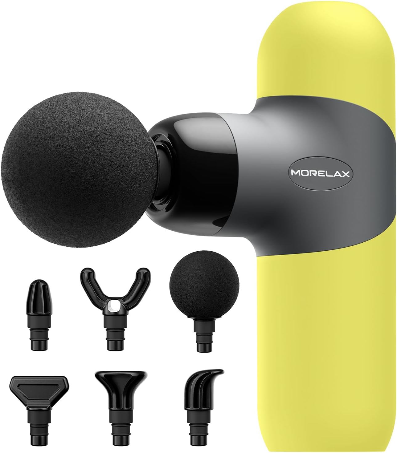 Mini-Massagepistole, tragbares Tiefengewebe-Muskel-Percussion-Massagegerät, elektrisches Hand-Sportmassagegerät mit 6 Massageköpfen, 4 Geschwindigkeiten, bestes Geschenk