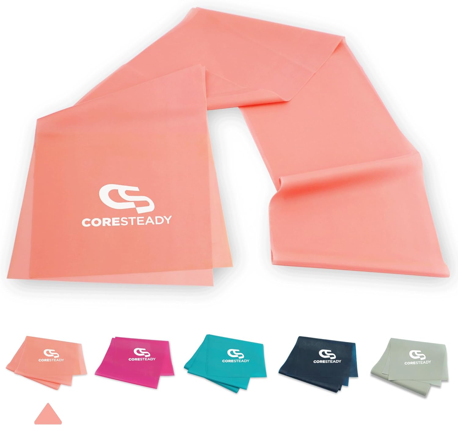 Coresteady Gymnastikband für Männer und Frauen – Fitnessband ohne Zurückschnellen für Krafttraining – Gummiband Sport für Fitness, Pilates, Physio und Yoga – Mit Trainingsanleitung