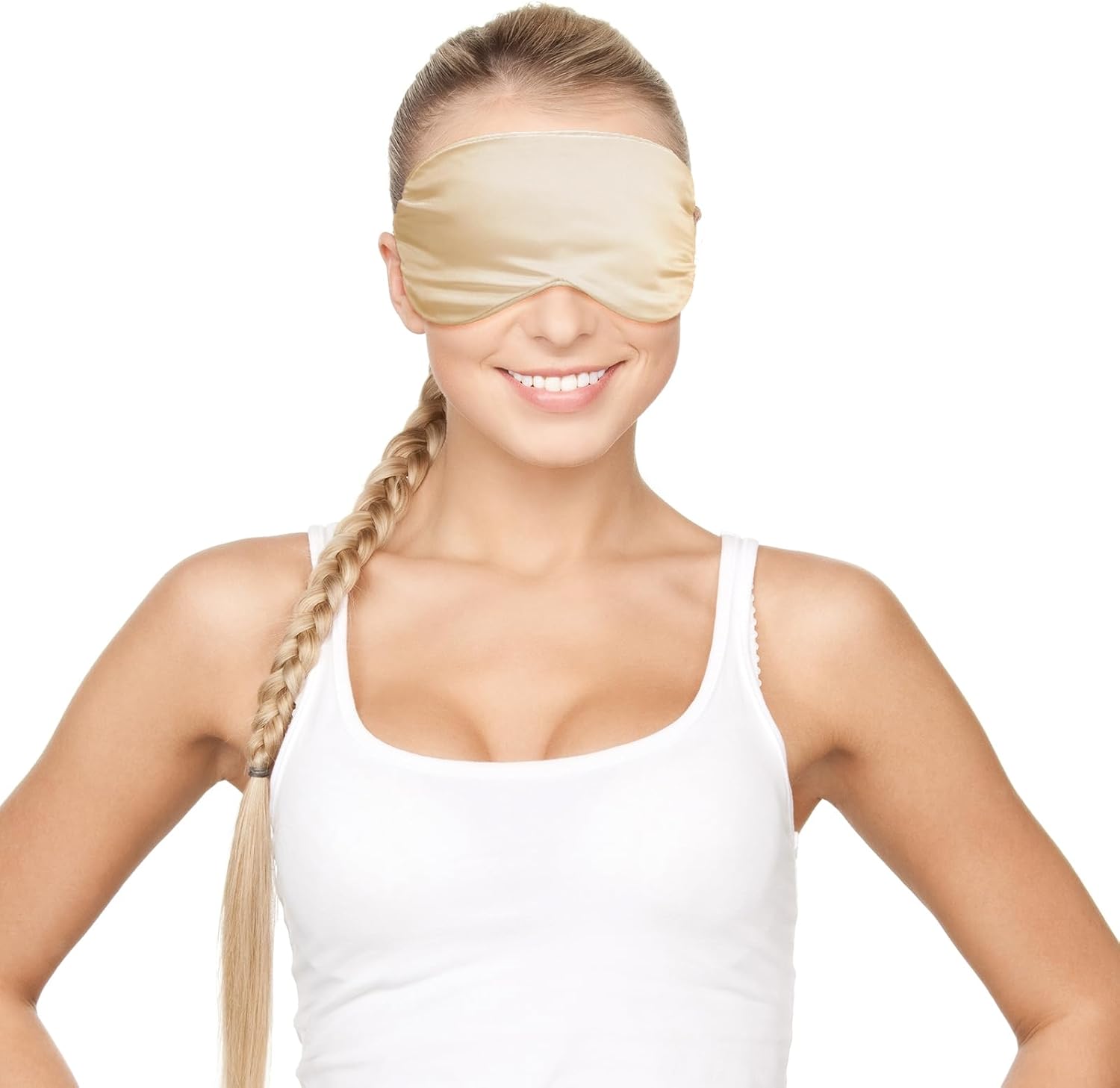 2er-Pack Schlafmasken aus Seide, Augenmaske für Frauen mit verstellbarem Riemen, lichtblockierende Schlafbrille für Reisen und Zuhause, ultraweich und atmungsaktiv (Rosa + Blau) – Bild 6
