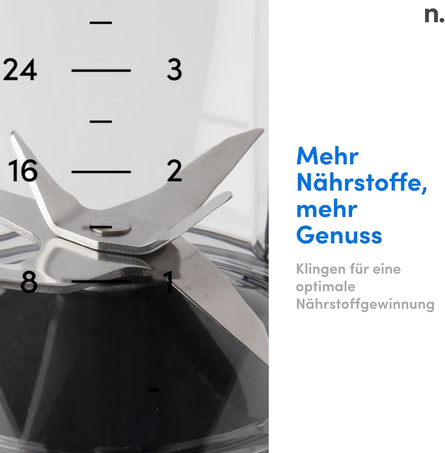 Nutribullet Full Size Blender Combo, elektrischer Mixer, multifunktionaler Zerkleinerer, professionell, 1200 Watt Leistung, 1,89 l Krug, 946 ml und 710 ml Gläser, Schwarz, NBF580B – Bild 6
