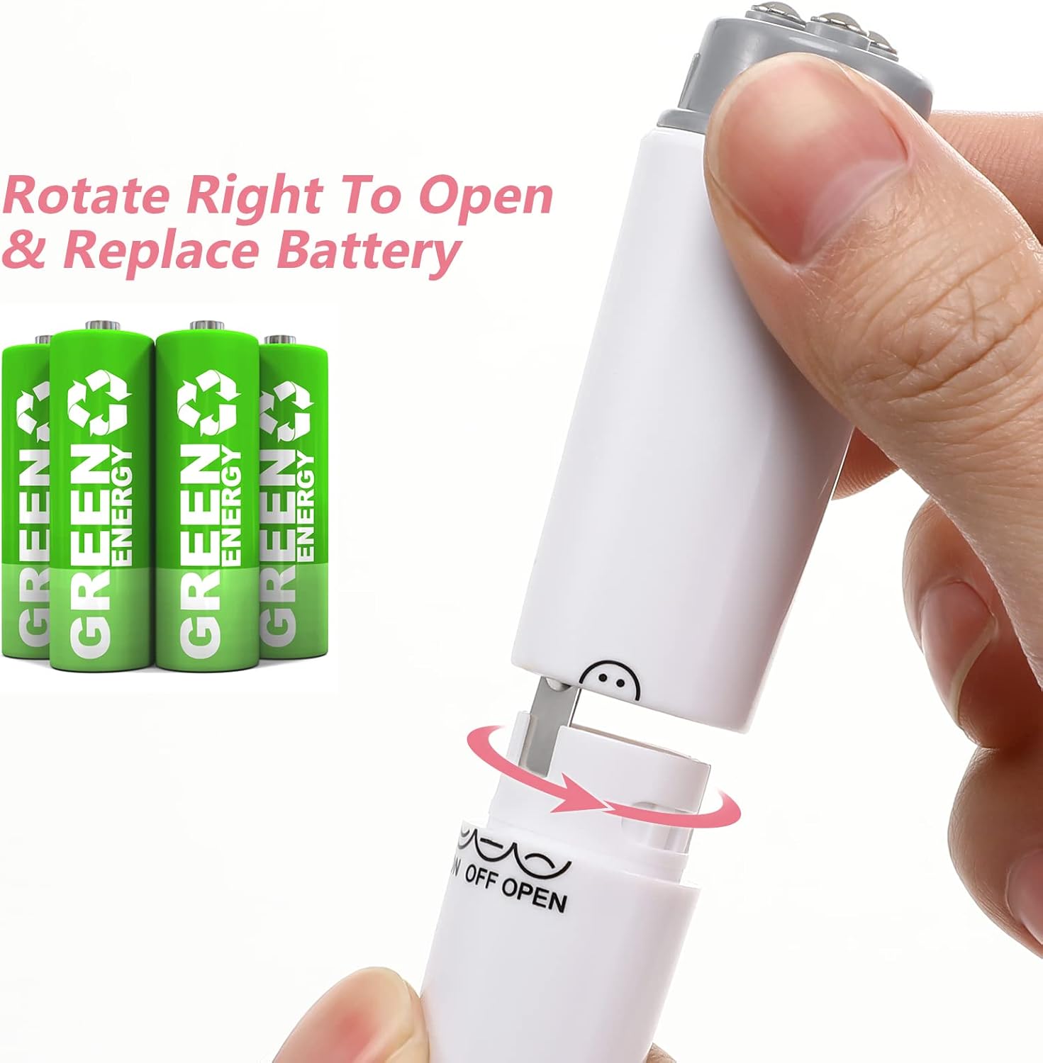 Healifty Gesichtsmassagegerät, 4-in-1, elektrisches Gesichtsmassagegerät, Mini-Akupressur-Massagegerät zur Schmerzlinderung (weiß) – Bild 5