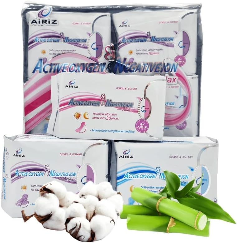 Damenbinden von PantyLiners, 6 Stück – hygienische Damenbinden mit aktivem Sauerstoff und negativen Ionen, 100 % Bio-Baumwolle, ultra-Komfort für den täglichen Gebrauch, Frische und Nacht