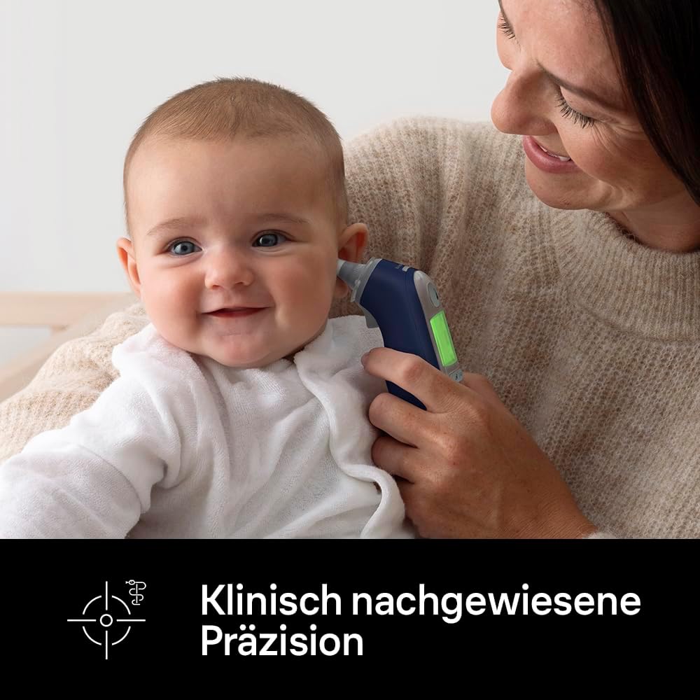Braun ThermoScan 7+ Connect Ohrthermometer, kompatibel mit der Braun Family Care App, Age Precision-Technologie, farbcodiertes Digitaldisplay, Baby- und Kleinkinderfreundlich – Bild 2