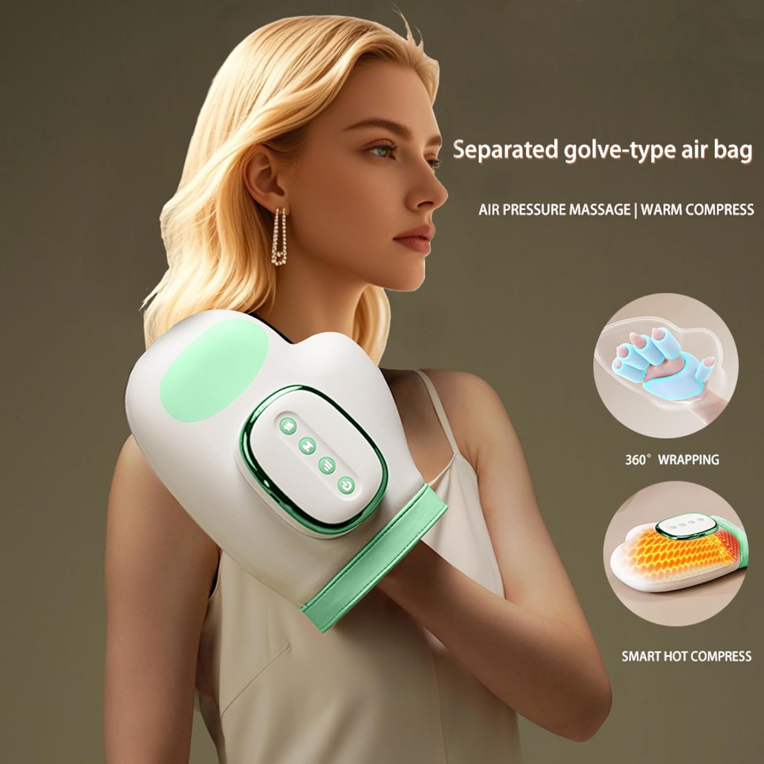 Handmassagegerät mit Wärmefunktion, elektrisches Handmassagegerät, Massagegerät zur Schmerzlinderung für Finger, Handmassagegerät zum Entspannen von Händen und Handgelenken, Geschenke für Männer und Frauen – Bild 5