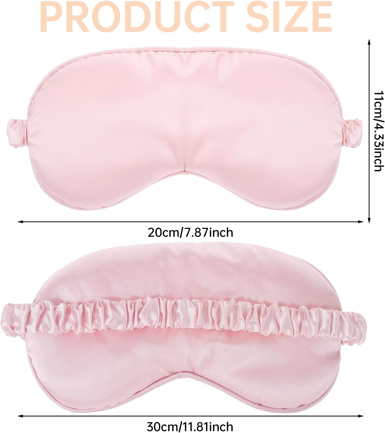 Molain 2er Pack Seidenschlafmaske Damen, weiche Seidenschlafmaske, Augenmaske mit verstellbarem Riemen, Schlafmaske, lichtblockierende Schlafmaske für Pausenreisen, blockiert Licht – Bild 2