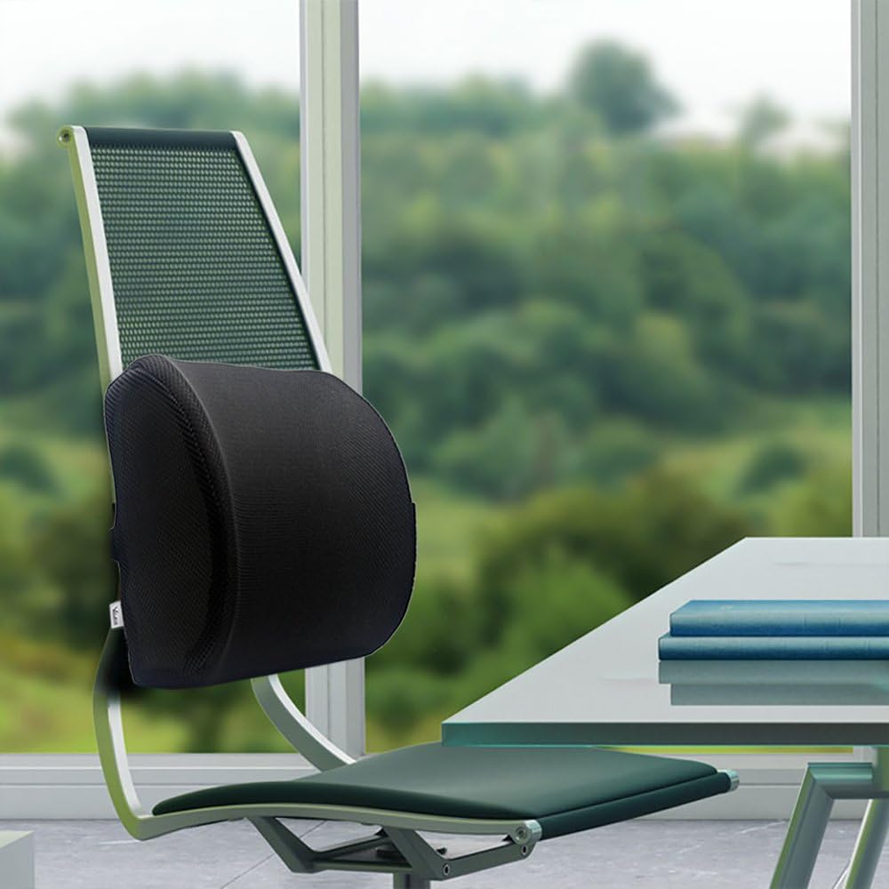 Premium-Lendenwirbelstützkissen – Memory-Schaum-Stützkissen für den unteren Rücken für Ihr Zuhause, Ihren Bürostuhl und Ihr Auto – neues ergonomisches Memory-Schaum-Design mit kühlem Netzstoff – Bild 6