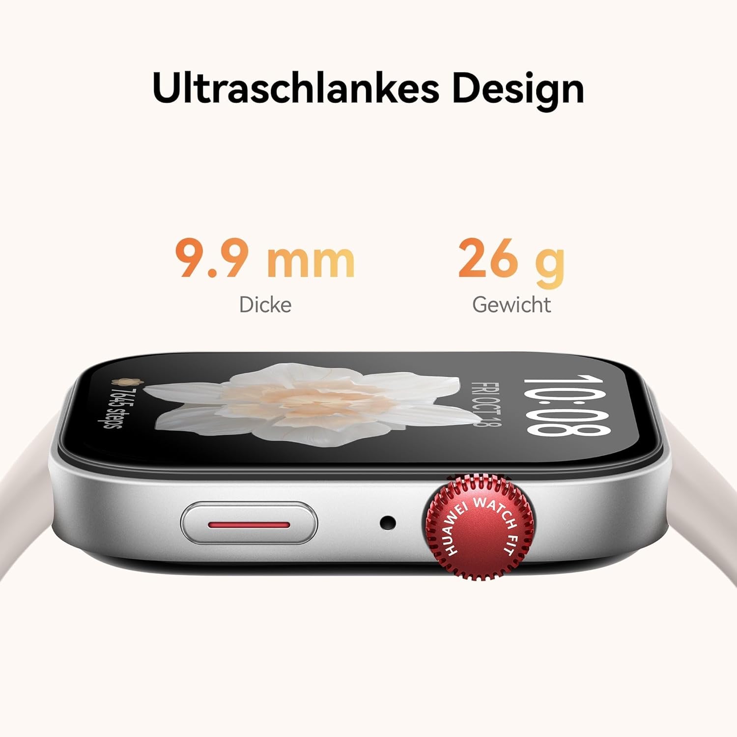 HUAWEI Watch FIT 3, 1,82 Zoll AMOLED-Display, ultraschlankes Design, Bluetooth-Anrufe, bis zu 10 Tage Akkulaufzeit, kompatibel mit iOS und Android, umfassendes Gesundheits- und Fitnessmanagement, GPS, Schwarz – Bild 4
