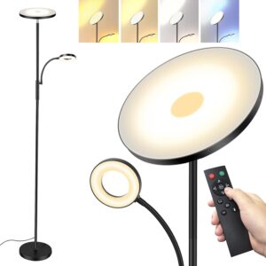 LED Stehlampe Wohnzimmer Dimmbar, 4...