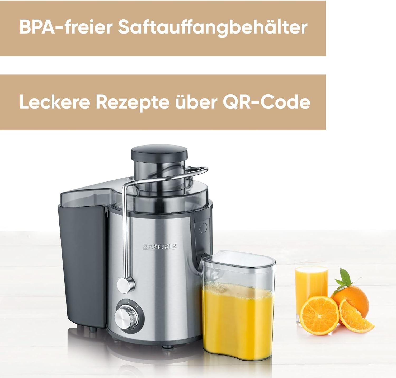 Severin ES 3566 Entsafter, Edelstahl schwarz – Bild 2