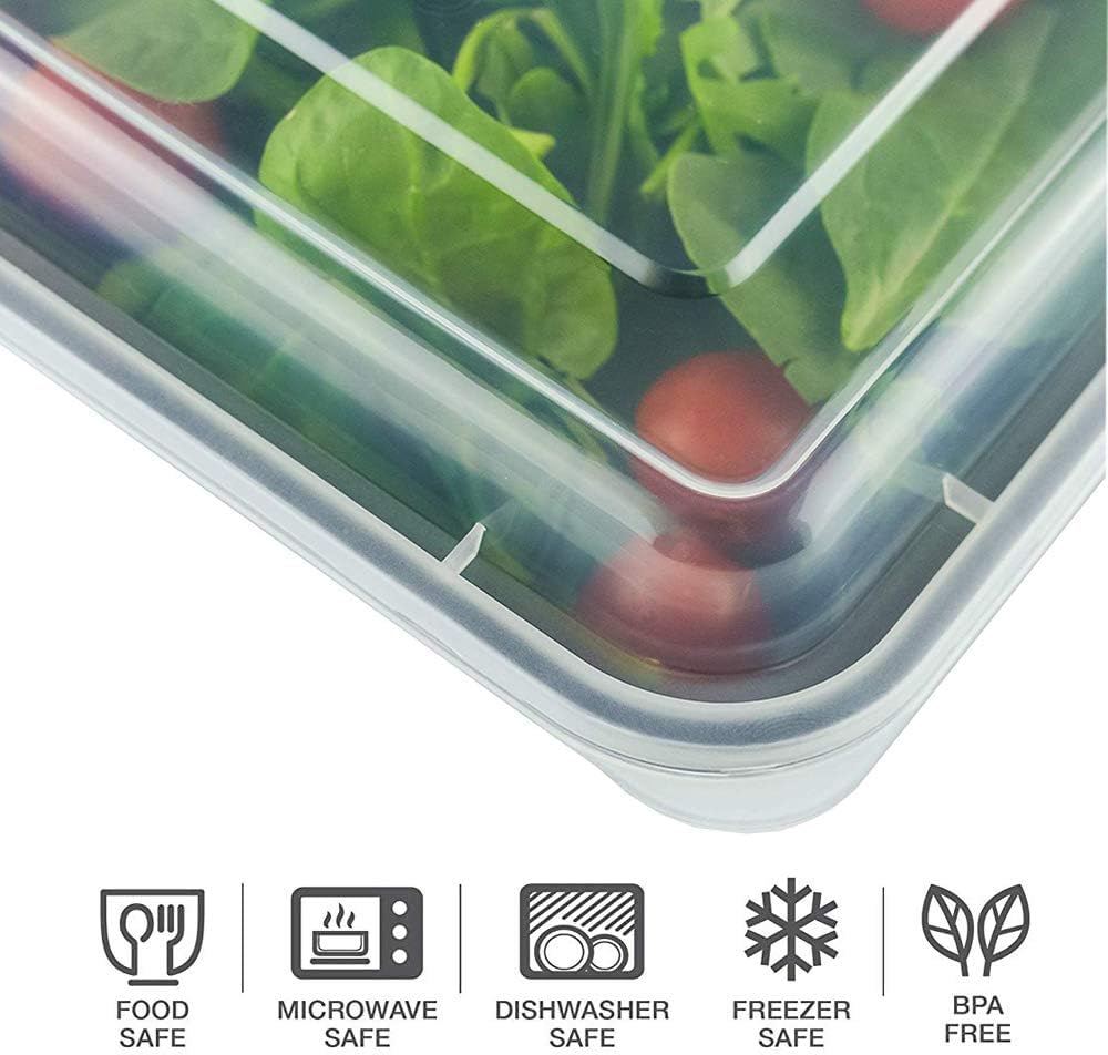 Henshow Meal Prep Container, 1000 ml Premium wiederverwendbare BPA-freie Lunchbox mit Deckel, mikrowellen-, gefrier- und spülmaschinenfest – Bild 6