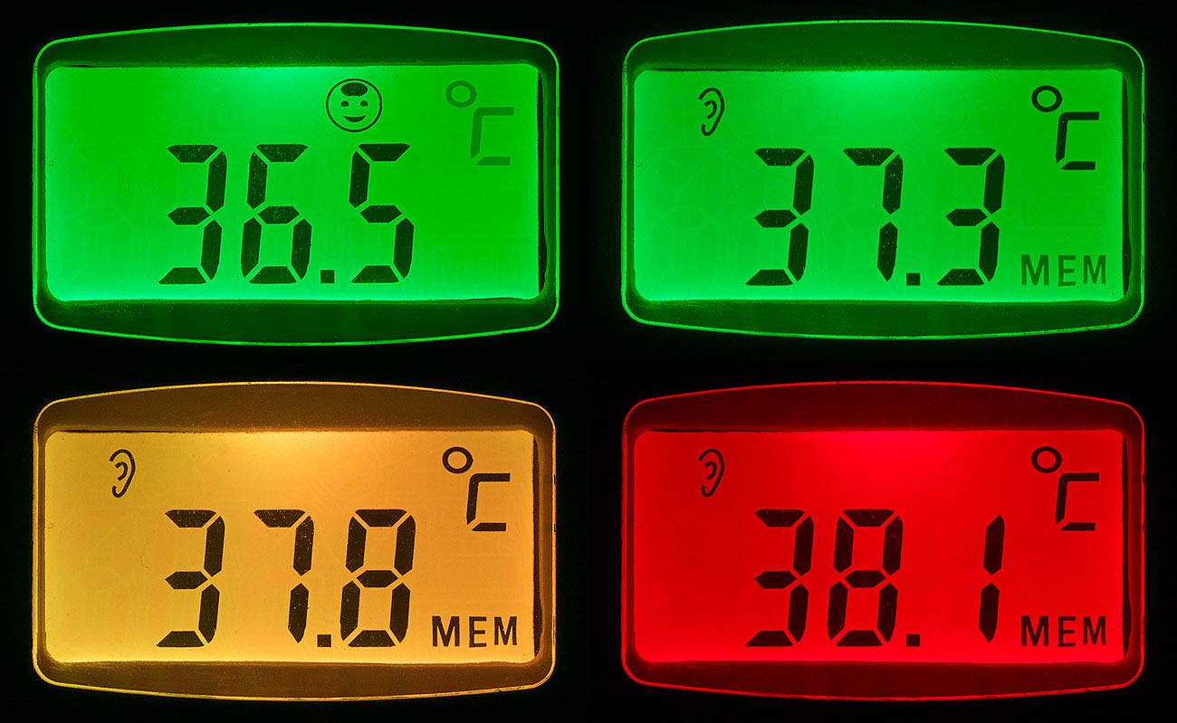 newgen medicals Fieberthermometer: Medizinisches 3-in-1-Infrarot-Thermometer für Ohr, Stirn und Luft (Fieberthermometer Stirn, Infrarot, Baby Kinder) – Bild 3