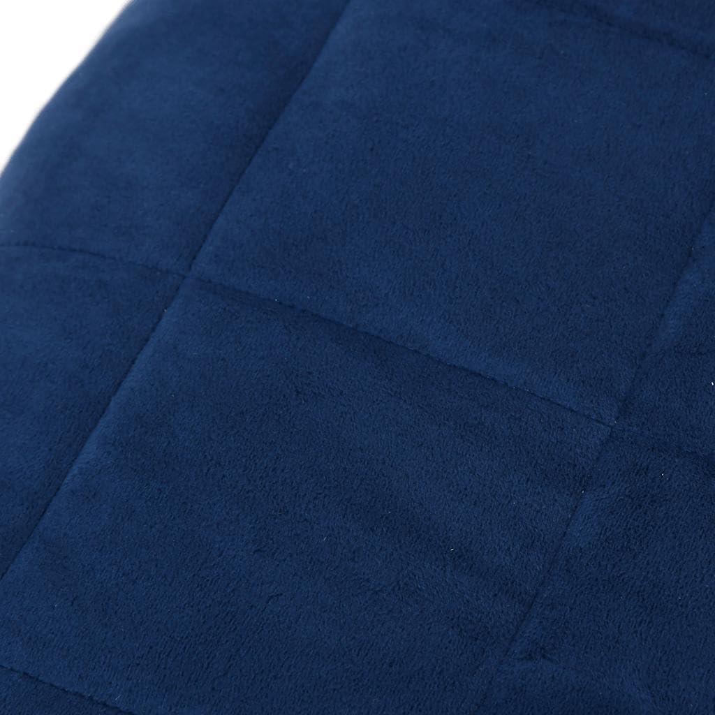 vidaXL Gewichtsdecke, Therapiedecke, Schwere Decke, Einschlafhilfe, Entspannungsdecke, Einschlafhilfe, Schwerkraftdecke, Blau, 155 x 220 cm, 7 kg Stoff – Bild 4